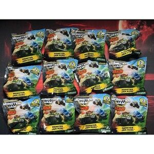 Monster Jam 2025 Mini Trucks Series 19 - Complete Set 12 Bags With CHASE